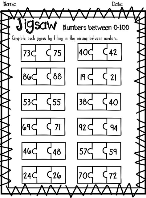 Number Before And After Worksheet