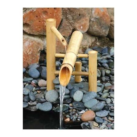 Bamboo Accents Zen Garden Water Fountain 12 Inch Shishi Odoshi Rocking