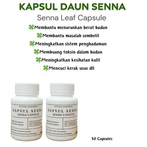 Kapsul Daun Senna Untuk Sembelit Detox Dan Langsing Senna Leaf