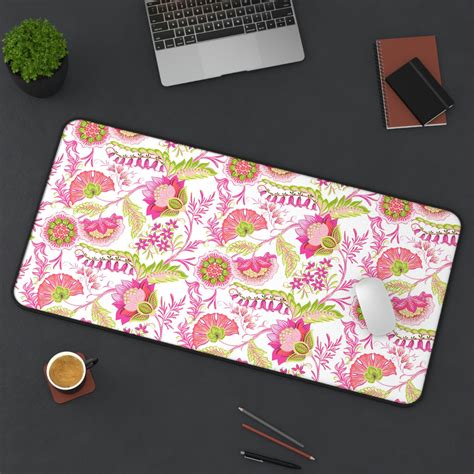 Preppy Floral Desk Mat Hadley, Large Mousepad, Preppy Desk Accessories ...