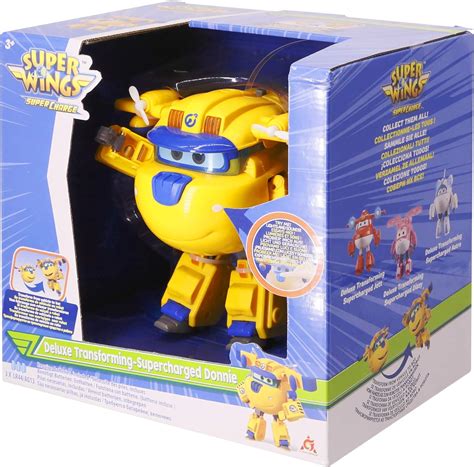 Super Wings EU740430 Donnie (Supercharged) Deluxe Transforming Character with Lights & Sounds ...