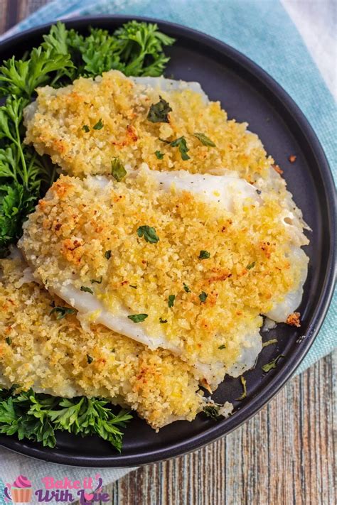 Panko Crusted Baked Flounder Tender Fillets With Crispy Parmesan Panko