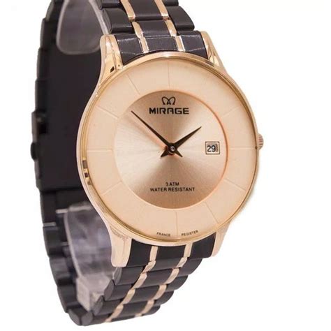 Jual Jam Tangan Mirage Pria Rosegold Black Plat Rosegold Original