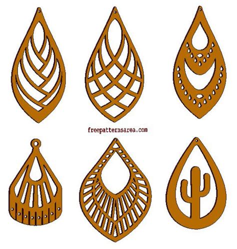 Earring Shapes Template Free Svg Cut Files Freepatternsarea