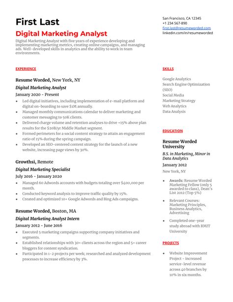 7 Digital Marketing Resume Examples for 2022 | Resume Worded