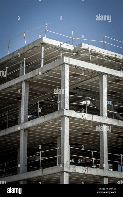 Building Construction Concrete Beams Stock Photo Alamy