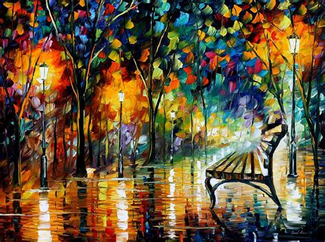 Night Loneliness - PALETTE KNIFE Oil Painting On Canvas By Leonid ...