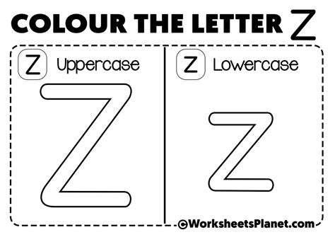 Letter Z Coloring Page For Kids To Print And Download Alphabet