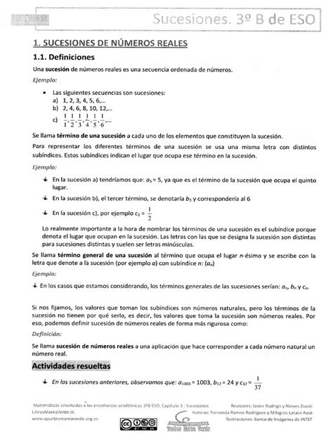 Sucesiones 3º Eso Pdf