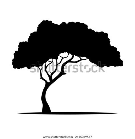 African Tree Silhouette Icon Vector Sabana Stock Vector (Royalty Free ...