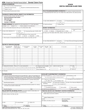 Fillable Online Eip Sc State Dental Services Claim Form Eip Sc Fax