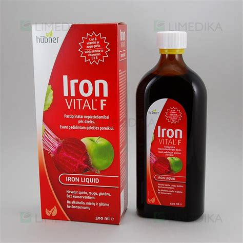 HUBNER IRON VITAL F tonikas su geležimi 500 ml Limedika