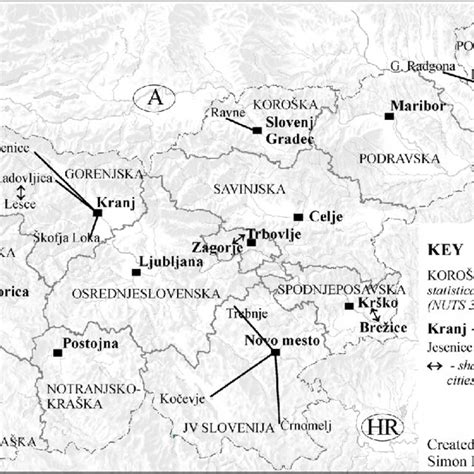 Regional And Subregional Centres Of Slovene Statistical Regions Nuts