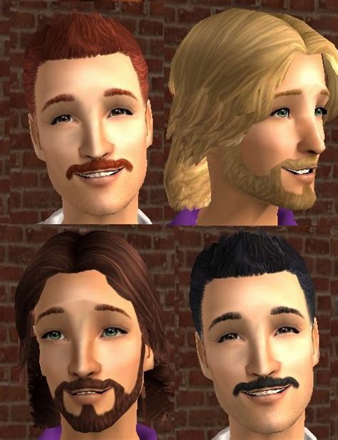 Mod The Sims Manly Hair Two Maxis Match Hairstyles For Adult Males