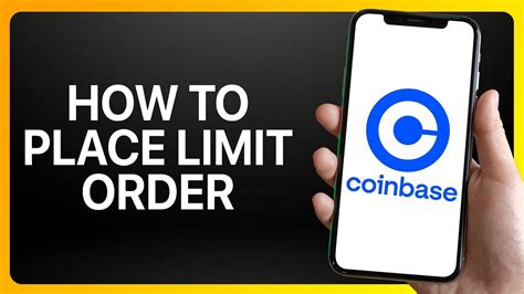 How To Place Limit Order On Coinbase Tutorial Youtube