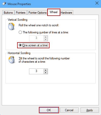 Scroll One Screen At A Time With Mouse Wheel On Windows 10