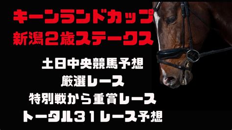 土日の中央競馬！全41レース予想！キーンランドカップ！新潟2歳ステークス！