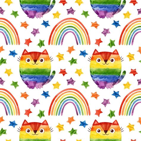 Premium Psd Lgbt Pride Month Seamless Pattern Lgbt Art Rainbow