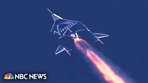 Watch Virgin Galactic Launches First Spaceflight With Tourists NBC