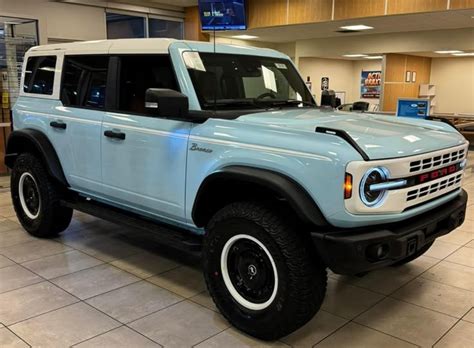 ford bronco limited heritage edition  door  light blue