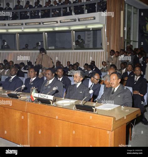 Emperor Of Ethiopia Haile Selassie At Organization Of African Unity