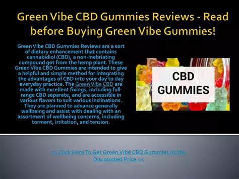 PPT Green Vibe CBD Gummies Reviews 1 PowerPoint Presentation Free