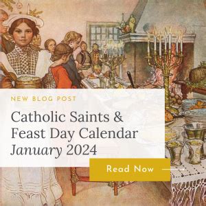 January Catholic Saints & Feast Days: Free Printable Calendar - Little ...