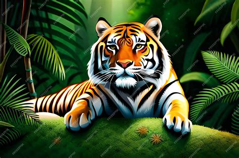 Premium AI Image | Tiger in the jungle wallpapers