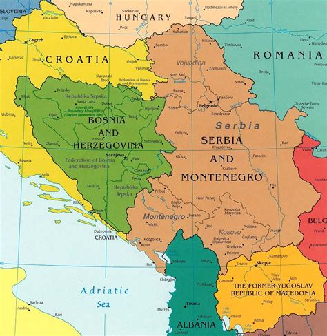 Political Map Of The Balkans Map Of World