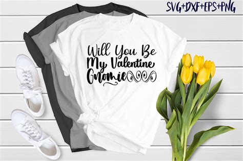 Will You Be My Valentine Gnomie Graphic By Svg Huge · Creative Fabrica