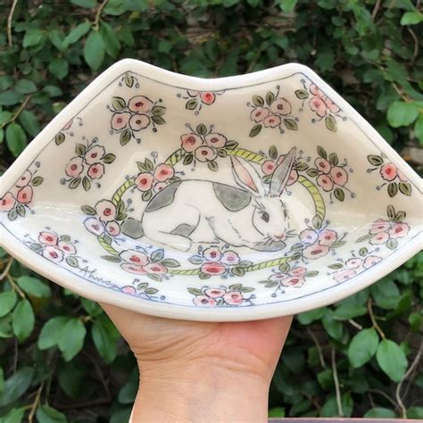 Porcelain Bunny Pottery Etsy