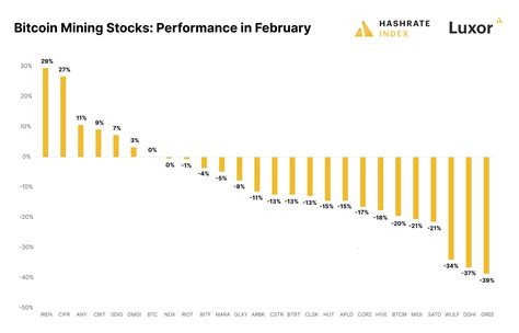 Bitcoin Mining Stocks February Performance