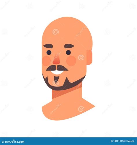 Bald Man Cartoon Face