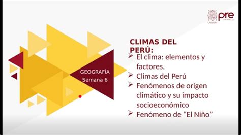 PRE SAN MARCOS 2020 1 SEMANA 6 Geografía Tema Climas del Perú YouTube