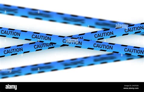 Blue Police Line Crime Scene Yellow Tape Danger Tapes Vector Stock