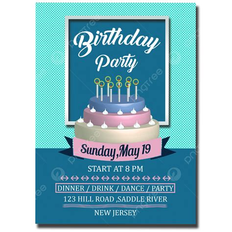 Birthday Invitation Card Psd Template Free