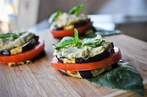 Grilled Eggplant Stacks Clean Green Simple