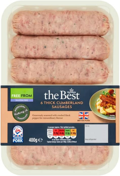 Morrisons The Best Cumberland Thick Sausages 400 G Uk Grocery