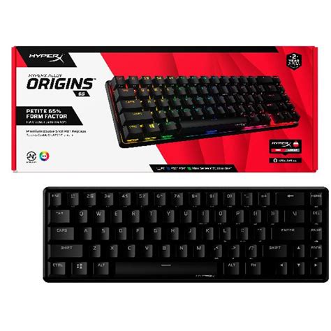 Teclado HyperX Alloy Origins 65 RGB Mecánico HX Red Switch Inglés