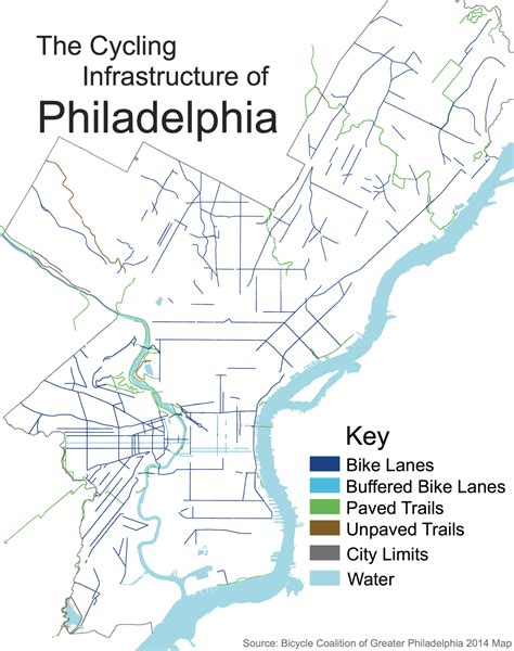 Travis Cycles — A Map Of Philadelphias Cycling Infrastructure