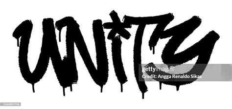 Unity Word Black Graffiti Airbrush Spraypaint Typography High-Res Vector Graphic - Getty Images