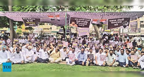 Punjab Cong Holds Statewide Protests For Dismissal Of Aap Min Sarari