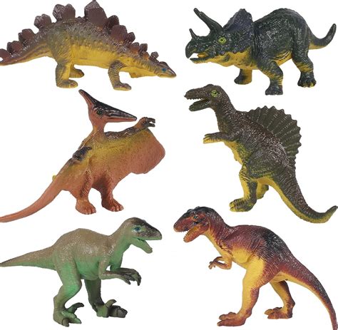 FINDIR 6 Stück Dinosaurier Figuren Spielzeug Dino Figuren Set