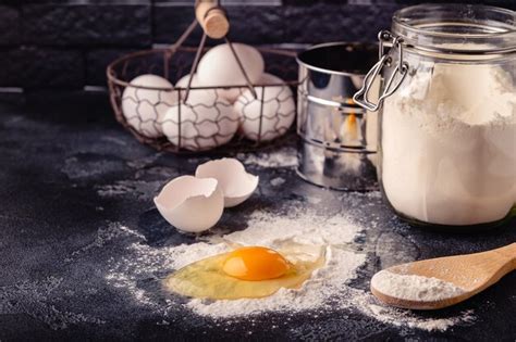 table  baking products  tools culinary baking concept premium