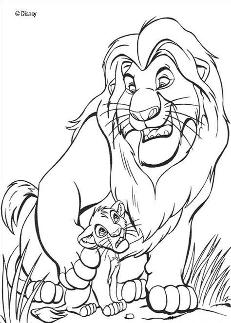 The Lion King coloring pages - The Lion King Mufasa and Simba | Lion ...