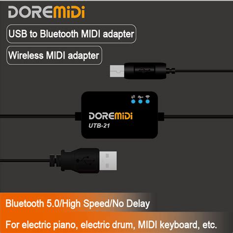 DOREMiDi USB MIDI To Wireless Bluetooth MIDI Adapter Wireless MIDI USB ...