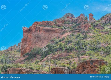 Gorgeous Drive Of Red Rock In The Oak Creek Canyon On Coconino National Forest Sedona Arizona