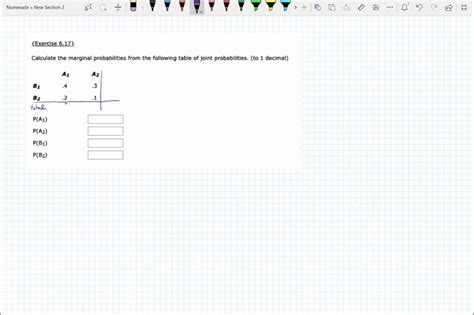 Solved Calculate The Marginal Probabilities From The Following Table