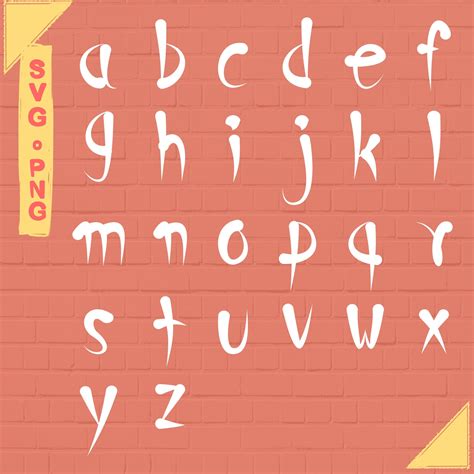 Brush Font Svg Brush Alphabet Svg Paint Brush Font Svg | Etsy