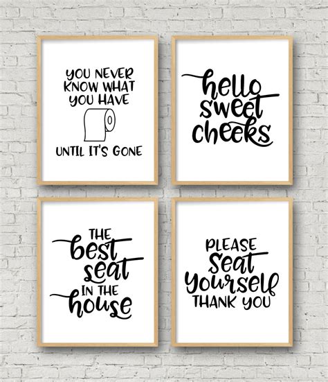 Free Hand Lettered Printable Bathroom Signs Lemon Thistle 51 OFF